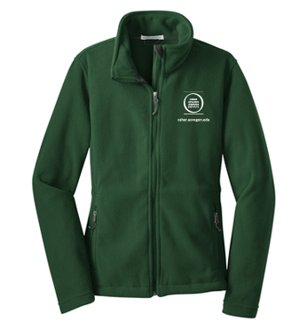 Photo of Ladies fleece jacket with Osher logo.