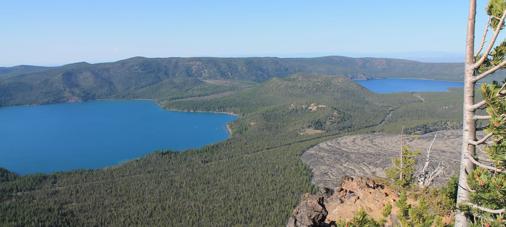 Photograph of Paulina Lakes in Central Oregon.