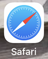 Image of the Sarfari icon on an iPhone