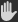 Screen shot of the what the Raise Hand icon looks like to the participants. A gray palm on a black background.